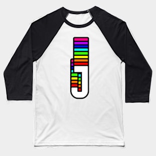 Rainbow Letter, J Baseball T-Shirt
